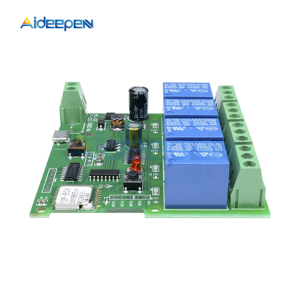 DC 5V 32V 4 Channel Wifi Relay Module Phone APP Wireless Remote Contro ...