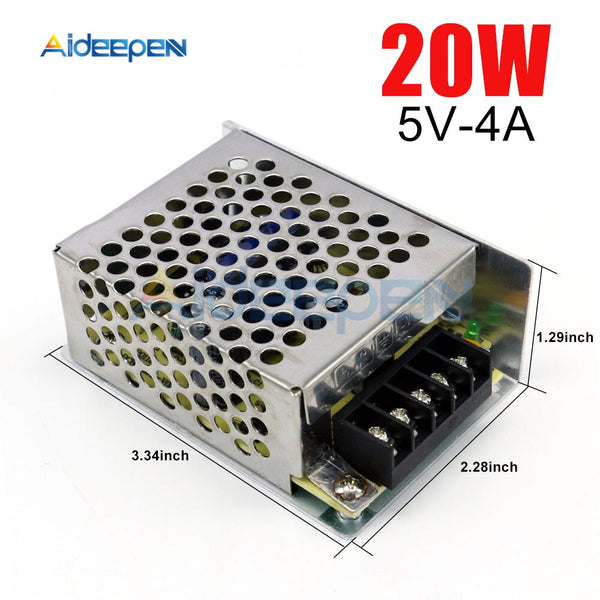 DC 5V 4A 20W Switching Power Adapter 5V 4A 20 Watts Voltage Converter –  Aideepen