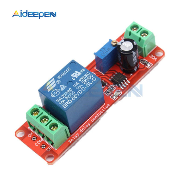 DC 5V NE555 Timer Switch Adjustable Module 5V Delay Relay Shield Timing CPU 0 10S 0 to 10 Second 2200W Time Delay Relay Module