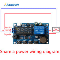 DC 5V Real time Timing Delay Timer Relay Module Switch Control Clock Synchronization Multiple mode control Wiring diagram