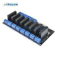 DC 5V SSR 8 Channel Solid State Relay Module Low Level G3MB 202P 240V 2A SSR Output With Resistive Fuse For Arduino on AliExpress