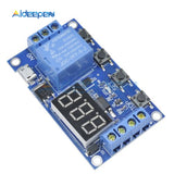 DC 6 30V Support Micro USB 5V LED Display Automation Cycle Delay Timer Control Off Switch Delay Time Relay 6V 9V 12V 24V