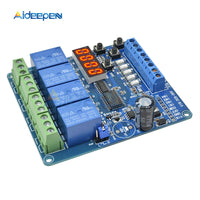 DC 8V 36V 4 Channel Multi function Relay Module Optocoupler Wide Voltage Supply Module Red LED Display 12V 24V