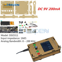 DC 9v 200mA DSO311 Digital Oscilloscope 1MSPS 2.4"TFT LCD STM32 12 Bit Probe With Case Shell Replace DSO138 Finished Product