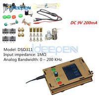 DC 9v 200mA DSO311 Digital Oscilloscope 1MSPS 2.4"TFT LCD STM32 12 Bit Probe With Case Shell Replace DSO138 Finished Product