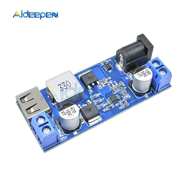 DC DC 24V/12V to 5V 5A Step Down Power Supply Buck Converter Adjustable USB Step down Charging Module Replace LM2596S for Phone