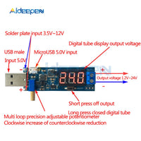 DC DC 5V to 3.5V / 12V USB Step UP Down Power Supply Module Adjustable Boost Buck Converter Regulator Module Out DC 1.2V 24V