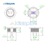 DC5V 48V Round Waterproof Auto Boat Car Motorcycle LED Panel Mini Digital Volt Voltage Meter Tester Monitor Display Voltmeter