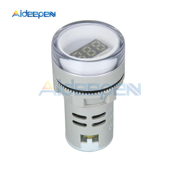 DIY 22MM Digital AC Voltmeter AC60 500V White Voltage Meter Gauge AD16 22DSV Digital Display Indicator Lamp