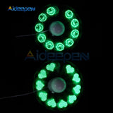 DIY USB LED Light Flash Self Program Fan Edit & Display Green Letters Symbol Number Greetings Slogan Fan for Laptop PC Notebook