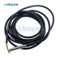 DS18B20 Waterproof Digital Temperature Probe Temperature Sensor Probe NTC Thermistor Thermal Cable 2 Meter 2M