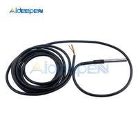 DS18B20 Waterproof Digital Temperature Probe Temperature Sensor Probe NTC Thermistor Thermal Cable 2 Meter 2M
