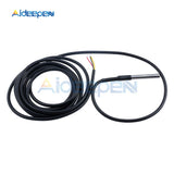 DS18B20 Waterproof Digital Temperature Probe Temperature Sensor Probe NTC Thermistor Thermal Cable 2 Meter 2M