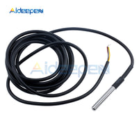 DS18B20 Waterproof Digital Temperature Probe Temperature Sensor Probe NTC Thermistor Thermal Cable 2 Meter 2M