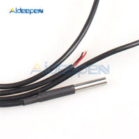 DS18B20 Waterproof Digital Temperature Probe Temperature Sensor Probe NTC Thermistor Thermal Cable 2 Meter 2M