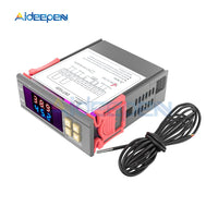 DST1020 DC12V  72V Dual Display Digital Thermostat Temperature Controller DS18B20 Waterproof Sensor Replace STC 1000 12V 24V