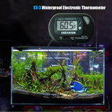 Digital LCD Screen Sensor Aquarium Thermometer Wired Aquarium Fish Tank Temp Meter Electronic Temperature Measurement Black