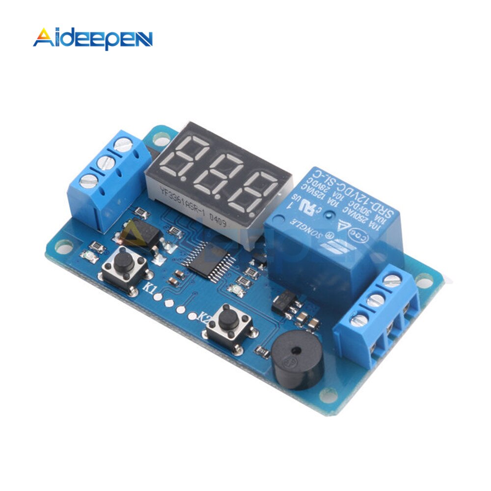 Digital LED Time Delay Relay Module DC 12V Timer Relay Time Control Sw ...