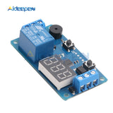 Digital LED Time Delay Relay Module DC 12V Timer Relay Time Control Switch Trigger Timing Board PLC Automation Car Buzzer