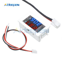 Digital Voltmeter Ammeter DC 100V 10A Panel Amp Volt Voltage Current Meter Tester 0.28" Blue Red Dual LED Display White Case