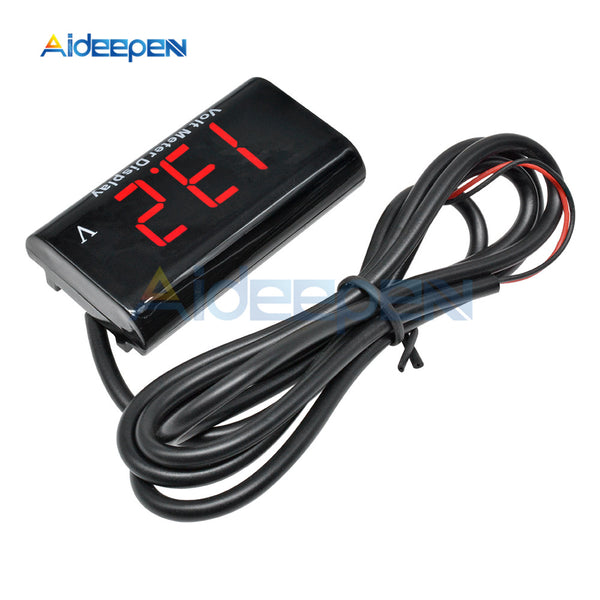 Kaufe 3In1 Motorrad Auto Digital Time Clock Thermometer Voltmeter DC 6V-30V  Elektronische Meter IP67 Wasserdichte spannung Monitor Gauge