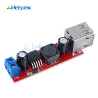 Double USB Charge DC DC Step down Converter Module DC 6V 40V To 5V 3A for Vehicle Charger LM2596 Dual USB
