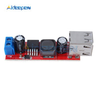 Double USB Charge DC DC Step down Converter Module DC 6V 40V To 5V 3A for Vehicle Charger LM2596 Dual USB