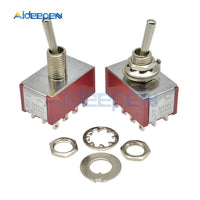 Durable Mini MTS 402 Toggle Switches AC 250V 2A 120V 5A 12 Pins 2 Position ON/ON ON OFF Switch Electrical Supplies Red