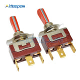 E TEN(C)1122 Toggle Switch Red 3 Pin ON OFF ON Switch Silver Contactor 50000 Times Lifespan 250V 16A 29*14.6MM Red Handle