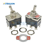 E TEN(C)1321 MIni Auto Toggle Switch Black 6 Pin ON ON Switch Copper Contactor ON OFF 10000 Times Lifespan 250V 16A 31.5*19.5MM