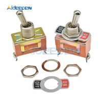E TEN1121 3 Pin 3 Terminal Toggle Switch ON OFF 2 Positions 3 Pins 250V 15A AC Mini Toggle Switch Waterproof Cap