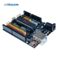 For Arduino UNO R3 PLUS Sensor I/O Shield Atmega328P Atmega16U2 Expansion Multifunctional Microcontroller Development Board