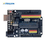 For Arduino UNO R3 PLUS Sensor I/O Shield Atmega328P Atmega16U2 Expansion Multifunctional Microcontroller Development Board