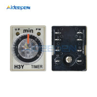H3Y 2 DC 12V 24V AC 110V 220V Delay Timer Time Relay 0   30 Seconds Solid State Delay Relay with Base on AliExpress