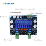 High Power Digital HIFI Power Amplifier Board 2*120W XH M572 TPA3116D2 Chassis Dedicated Plug in Input 5V 24V 28V output 120W