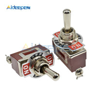 High Precision E TEN(C)1122 Toggle Switch Red 3 Pin ON OFF ON Switch Silver Contactor 50000 Times Lifespan 250V 16A 29*14.6MM