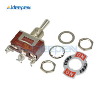 High Precision E TEN(C)1122 Toggle Switch Red 3 Pin ON OFF ON Switch Silver Contactor 50000 Times Lifespan 250V 16A 29*14.6MM