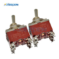 High Precision E TEN(C)1221 Toggle Switch Red 4 Pin ON OFF Switch Silver Contactor 50000 Times Lifespan 250V 16A with 12mm Cap