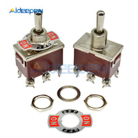 High Precision E TEN(C)223 Toggle Switch Red 6 Pin ON OFF ON Bilateral Self reset Silver Contactor 50000 Times Lifespan 250V 16A