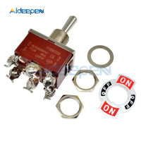 High Precision E TEN(C)223 Toggle Switch Red 6 Pin ON OFF ON Bilateral Self reset Silver Contactor 50000 Times Lifespan 250V 16A