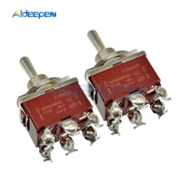 High Precision E TEN(C)223 Toggle Switch Red 6 Pin ON OFF ON Bilateral Self reset Silver Contactor 50000 Times Lifespan 250V 16A