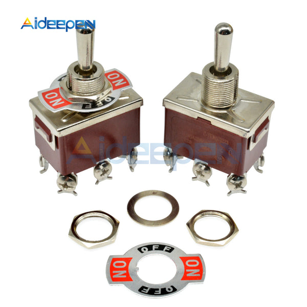 High Precision E TEN(C)223 Toggle Switch Red 6 Pin ON OFF ON Bilateral Self reset Silver Contactor 50000 Times Lifespan 250V 16A