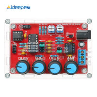 ICL8038 Signal Generator DIY Kit Sine Triangle Square Sawtooth Output 5Hz~400kHz Adjustable Frequency Amplitude with Clear Case