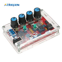 ICL8038 Signal Generator DIY Kit Sine Triangle Square Sawtooth Output 5Hz~400kHz Adjustable Frequency Amplitude with Clear Case