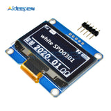 IPS 1.54 inch 5PIN PM OLED LCD Display Module Board SSD1309 Drive IC 128*64 I2C IIC Interface with Adapter White/Blue/Yellow