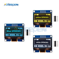 IPS 1.54 inch 5PIN PM OLED LCD Display Module Board SSD1309 Drive IC 128*64 I2C IIC Interface with Adapter White/Blue/Yellow