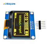 IPS 1.54 inch 5PIN PM OLED LCD Display Module Board SSD1309 Drive IC 128*64 I2C IIC Interface with Adapter White/Blue/Yellow