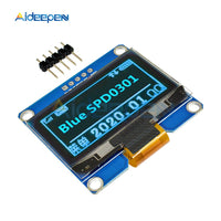 IPS 1.54 inch 5PIN PM OLED LCD Display Module Board SSD1309 Drive IC 128*64 I2C IIC Interface with Adapter White/Blue/Yellow