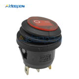 KCD1 Waterproof Rocker Switch Opening 20MM ON OFF 2PIN 3PIN Button Boat shaped Round Water proof Switches with Light