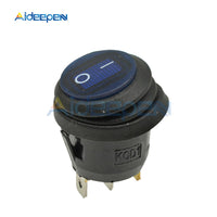 KCD1 Waterproof Rocker Switch Opening 20MM ON OFF 2PIN 3PIN Button Boat shaped Round Water proof Switches with Light